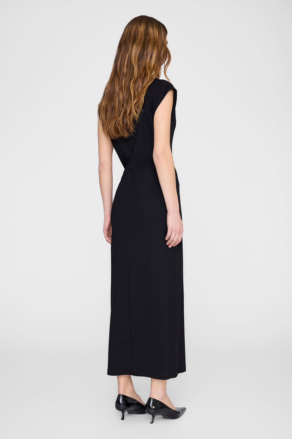 anine bing black silk dress Armoire