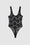 ANINE BING Alysha Bodysuit - Black Floral - Back View