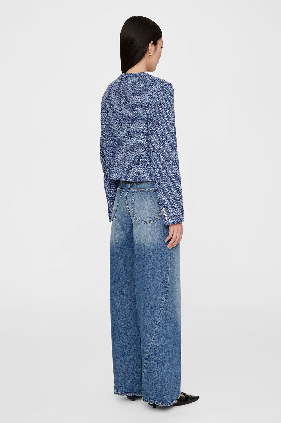 ANINE BING Amber Jacket - Blue Tweed 