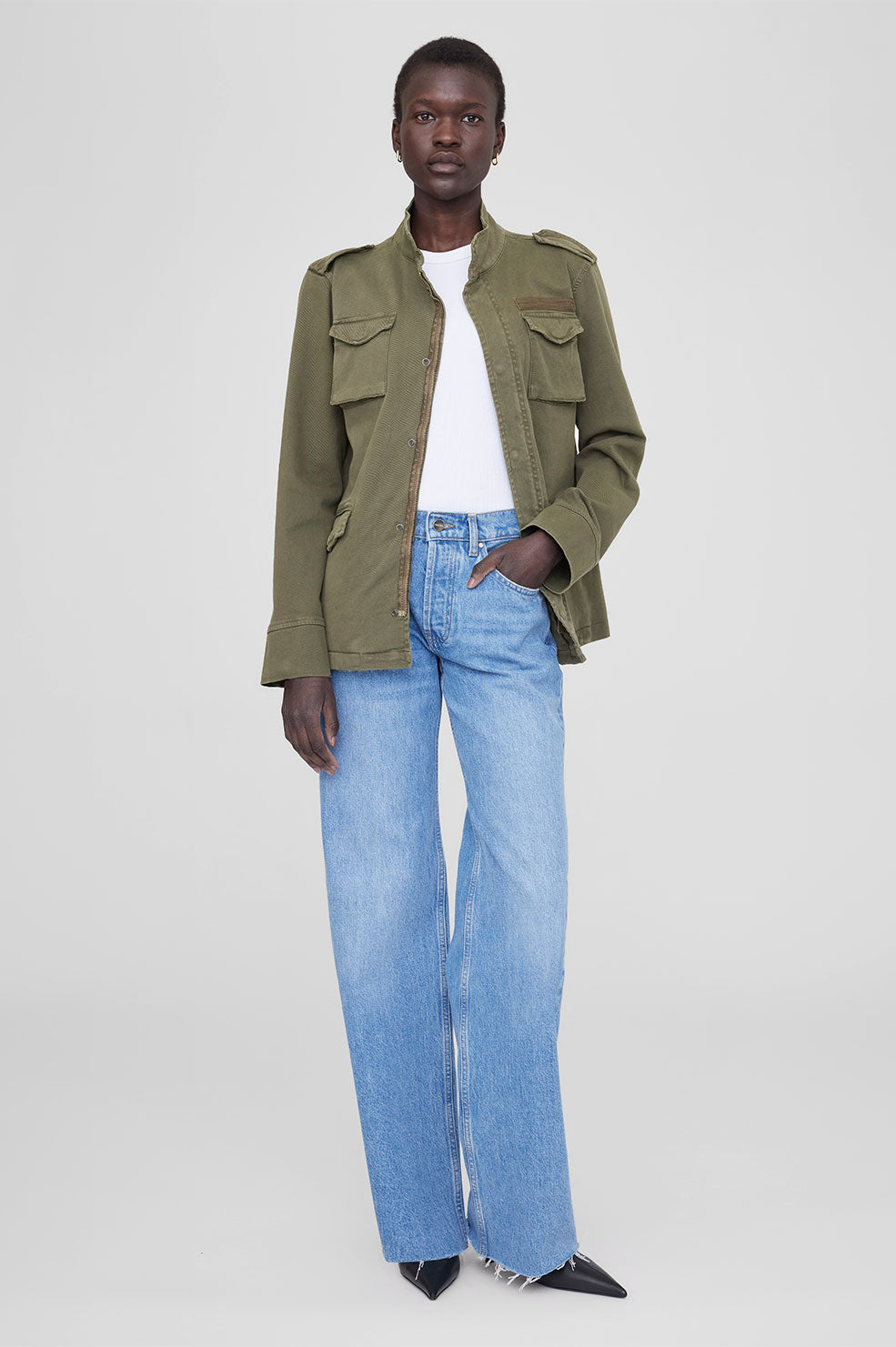 Zara green army jacket Clearance