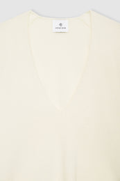ANINE BING Athena Sweater - Ecru Cashmere - Detail View