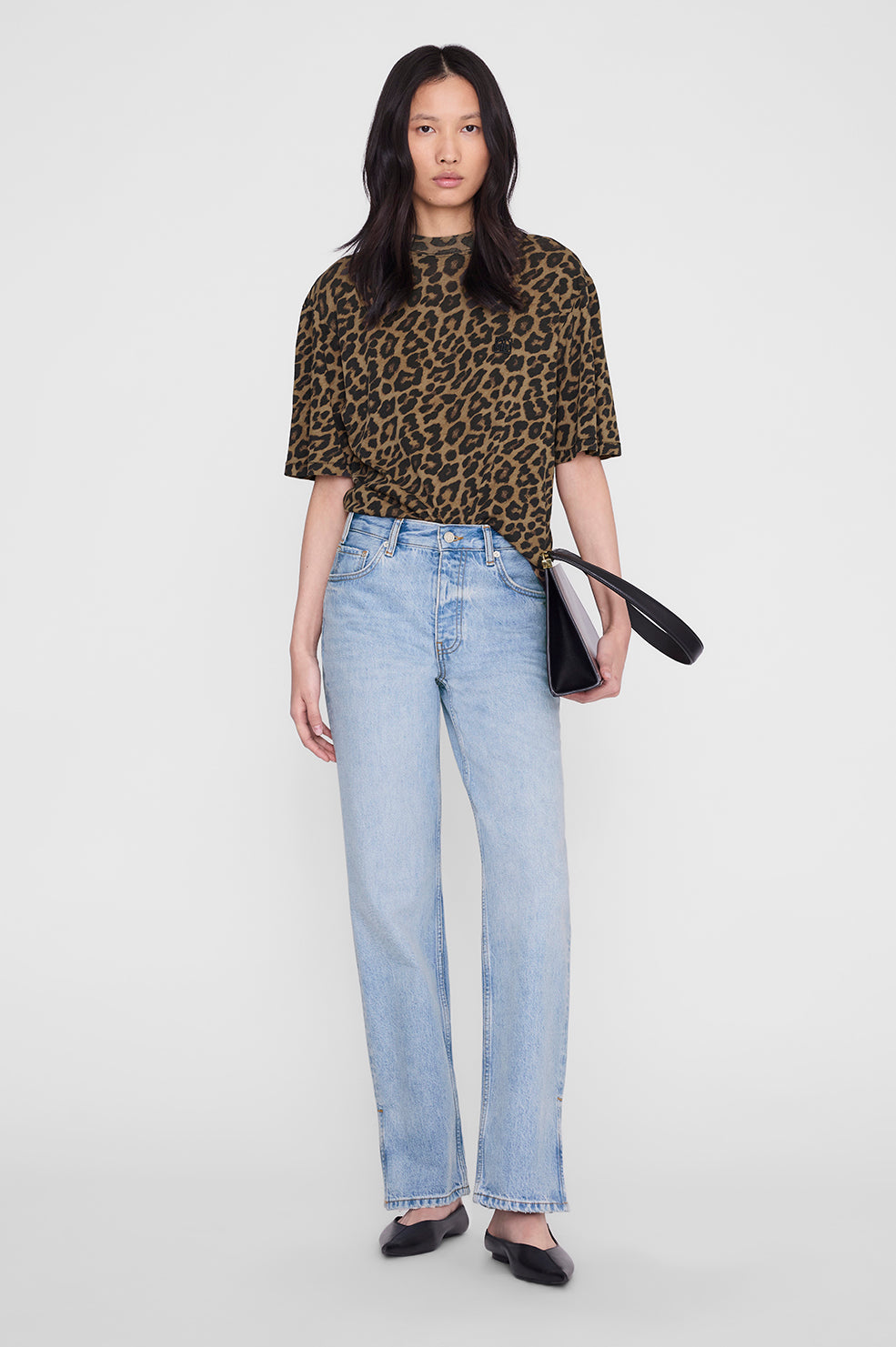 ANINE BING/ Animal T-shirt新品未使用試着 ANINE BING Avi Tee - Black And Brown Leopard