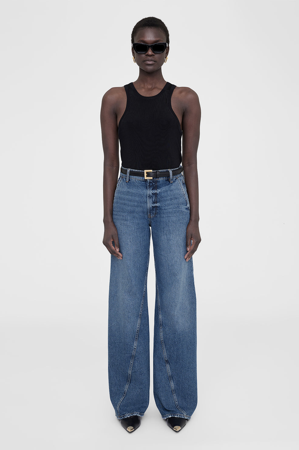 ANINE BING Briley Jean - Arctic Blue - On Model Front