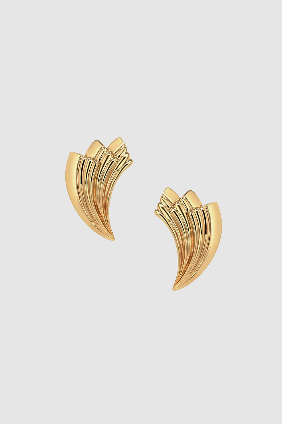 Fan Earrings - Gold