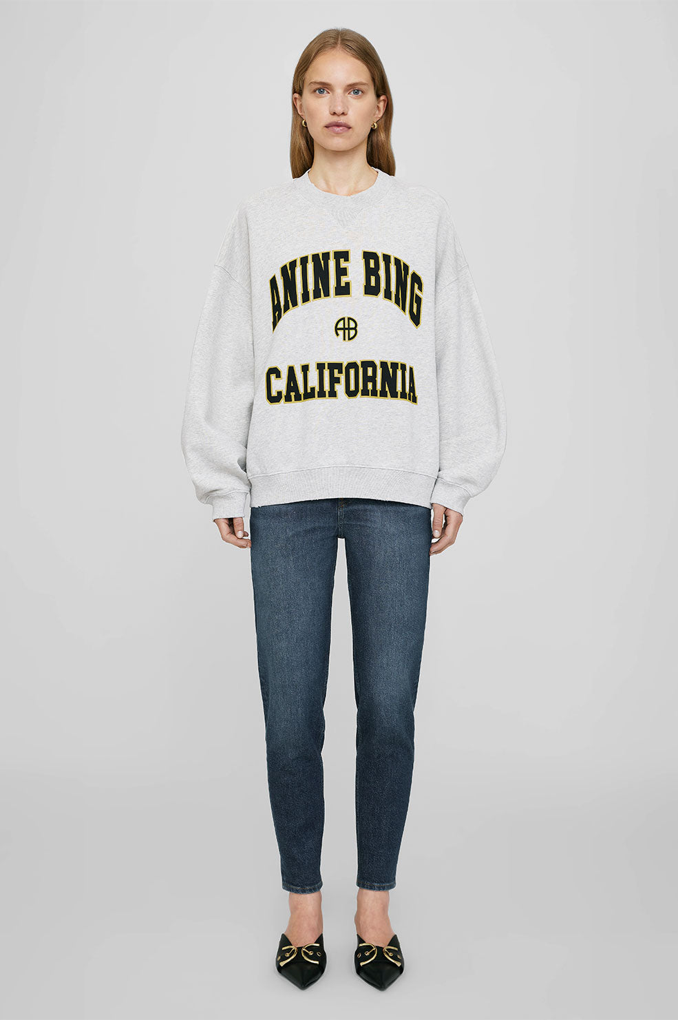 ANINE BING Jaci Sweatshirt Anine Bing California - Heather Grey