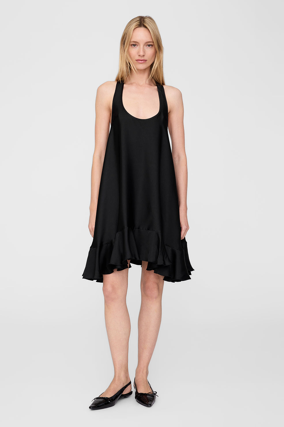 ANINE BING Lilith Dress - Black - On Model Front