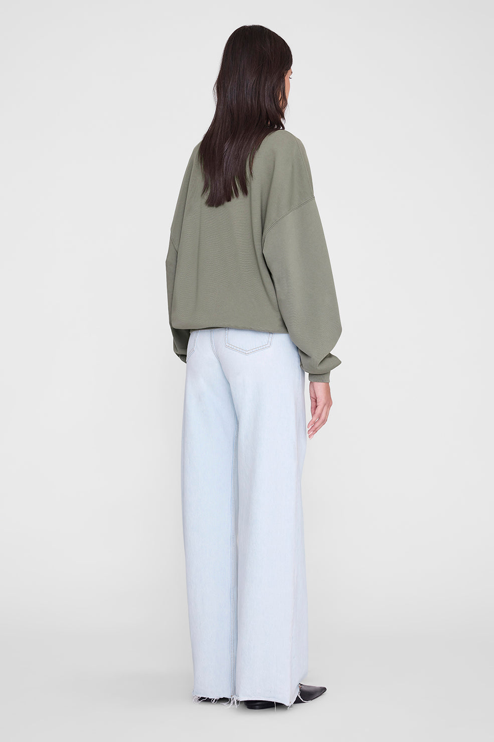 ANINE BING Miles Sweatshirt Letterman - Sage