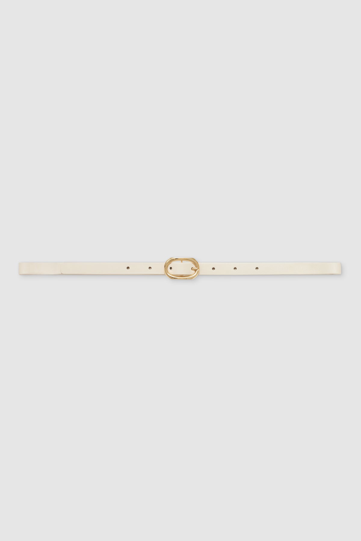 Mini Signature Link Belt - Ivory With Gold