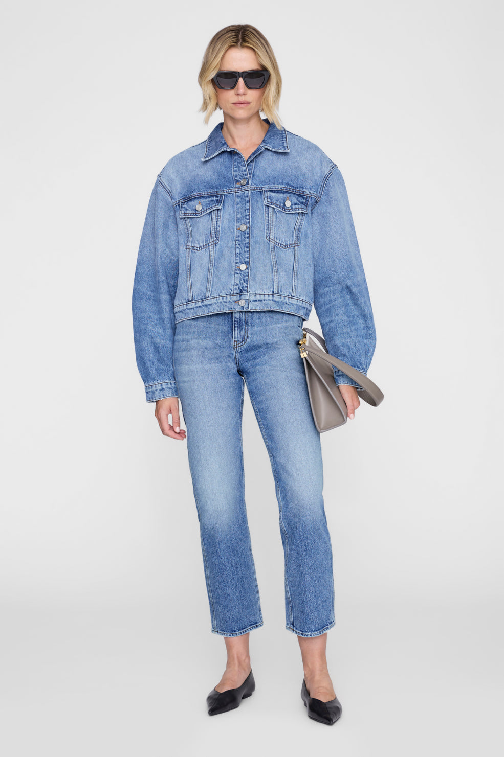 ANINE BING Quincy Jacket - Cascade Blue
