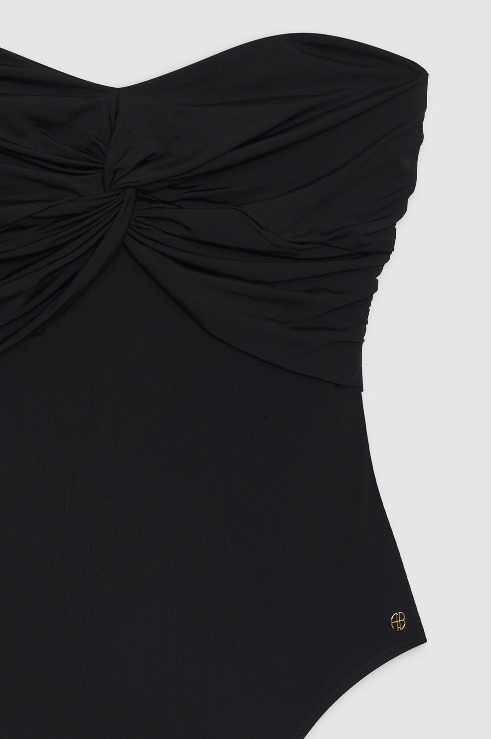 ANINE BING Ravine Bodysuit - Black - Detail View