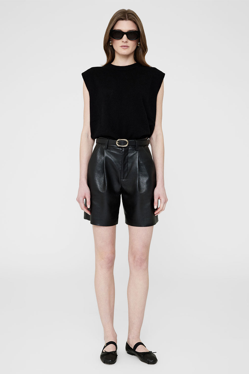 ANINE BING Ronan Sweater - Black - On Model Front