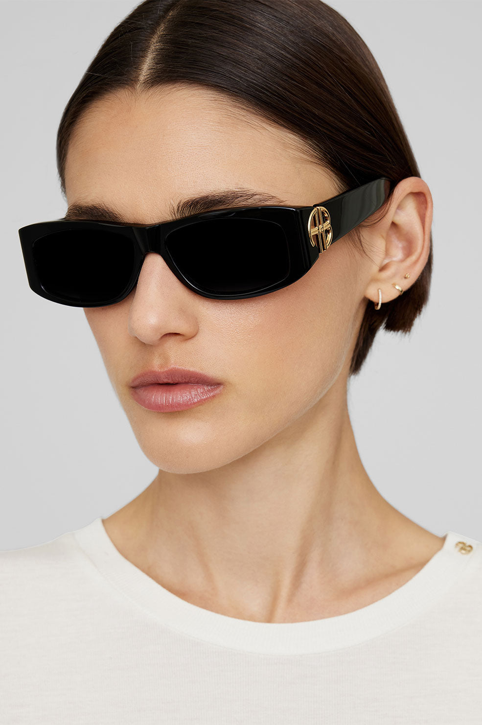 Anine Bing | Siena Sunglasses - Black with Gold
