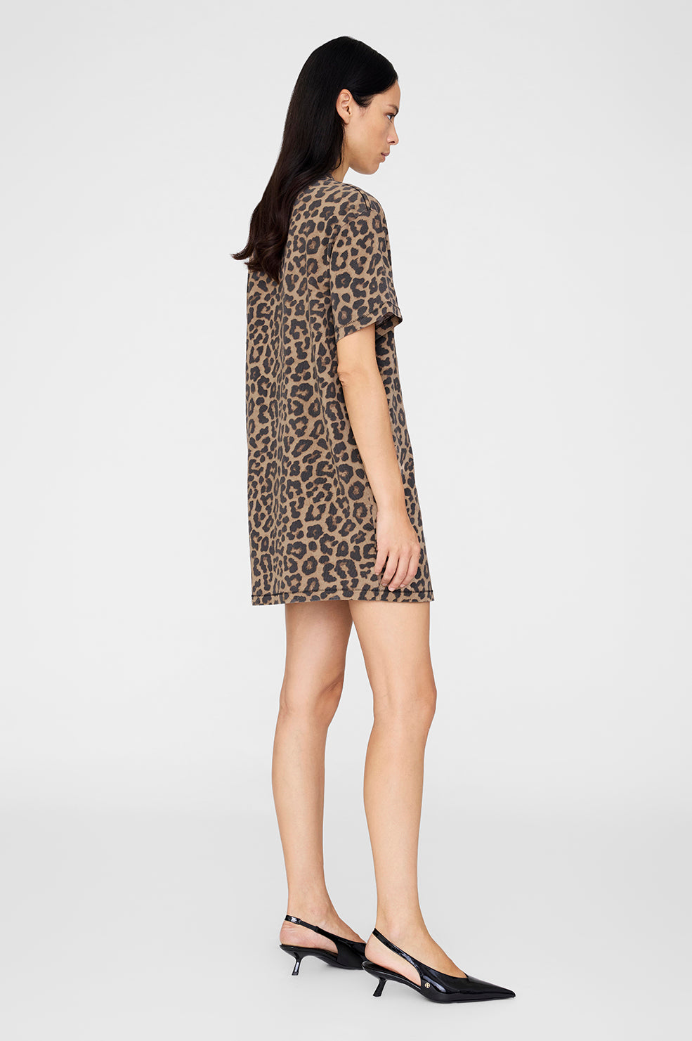 blue dress for baby girl Anine Bing Beth Mini Dress, Leopard M