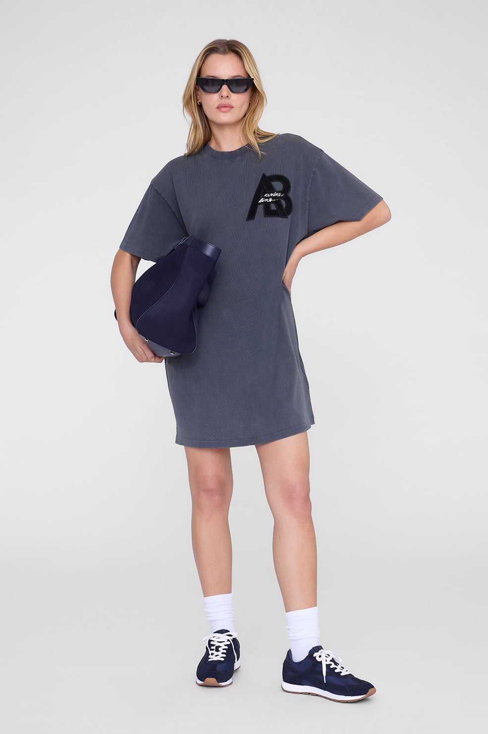 ANINE BING Beth Mini Dress Anine Bing - Washed Black ANINE BING Beth Mini Dress Anine Bing - Washed Black