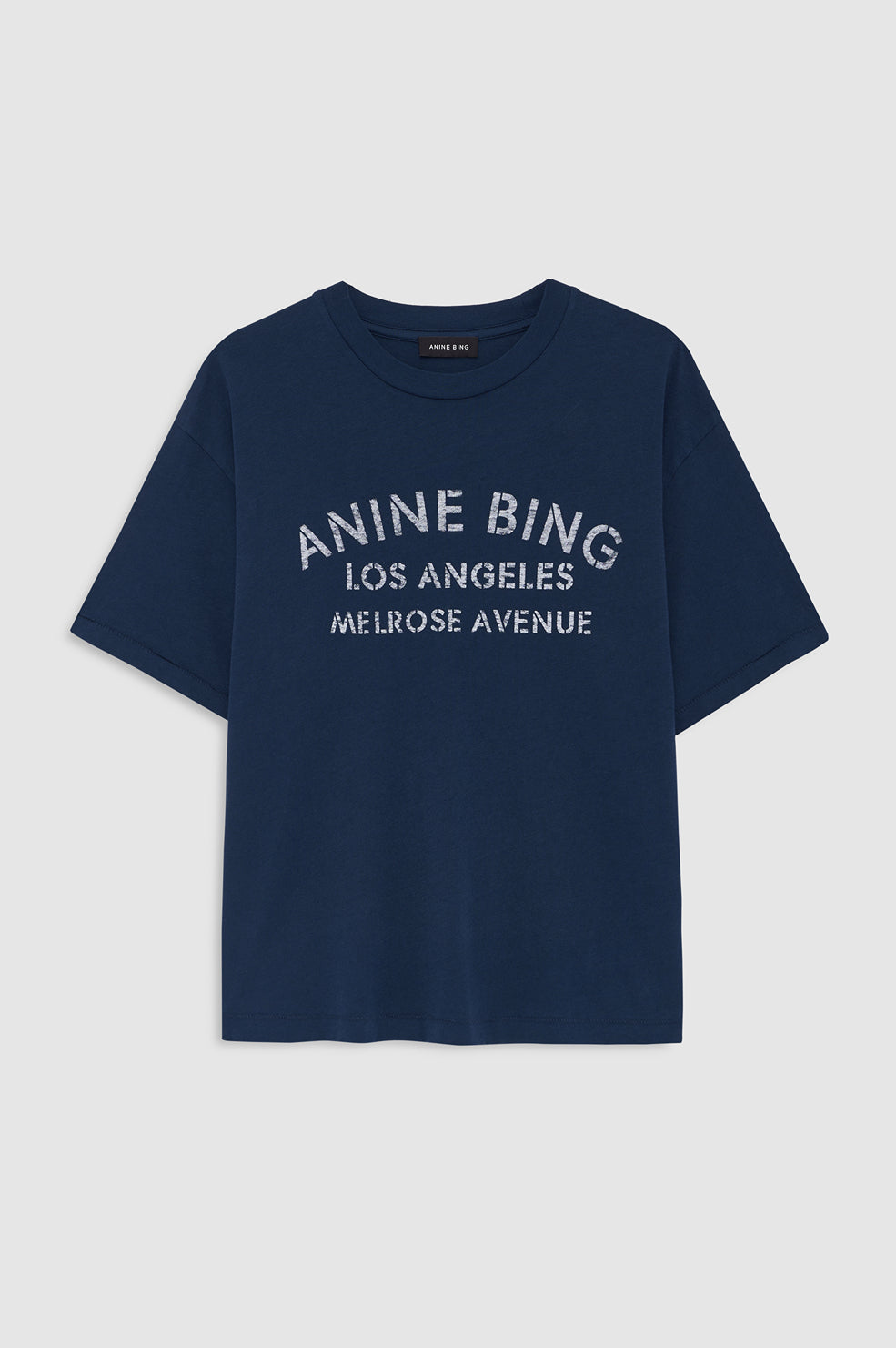 Deuxieme Classe【ANINE BING】CADE TEE ANINE BING Cade Tee Melrose Stencil - Navy