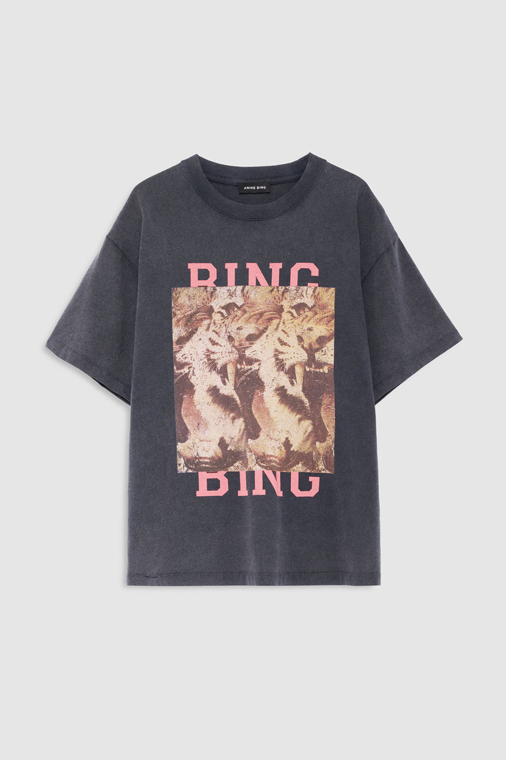 ANINE BING Cade Tee Tiger Bing - Washed Black