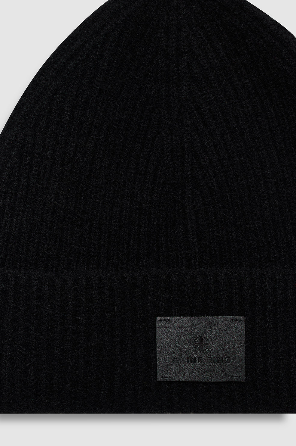 ANINE BING Carley Beanie - Black Cashmere