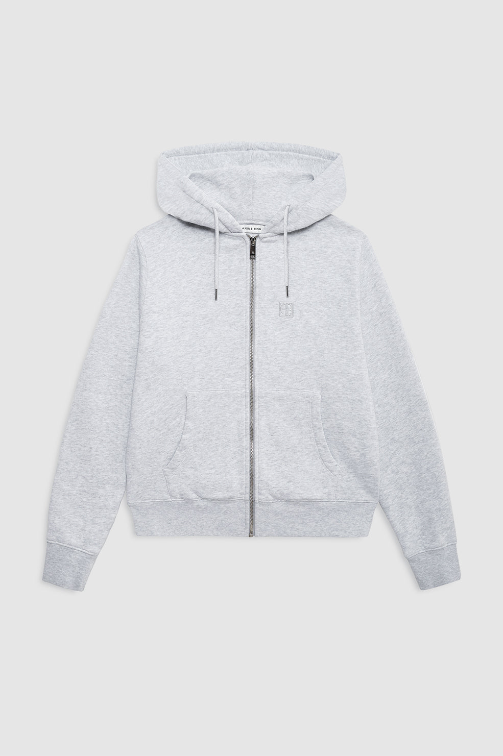 ANINE BING Casper Zip Up Bing - Grey Melange