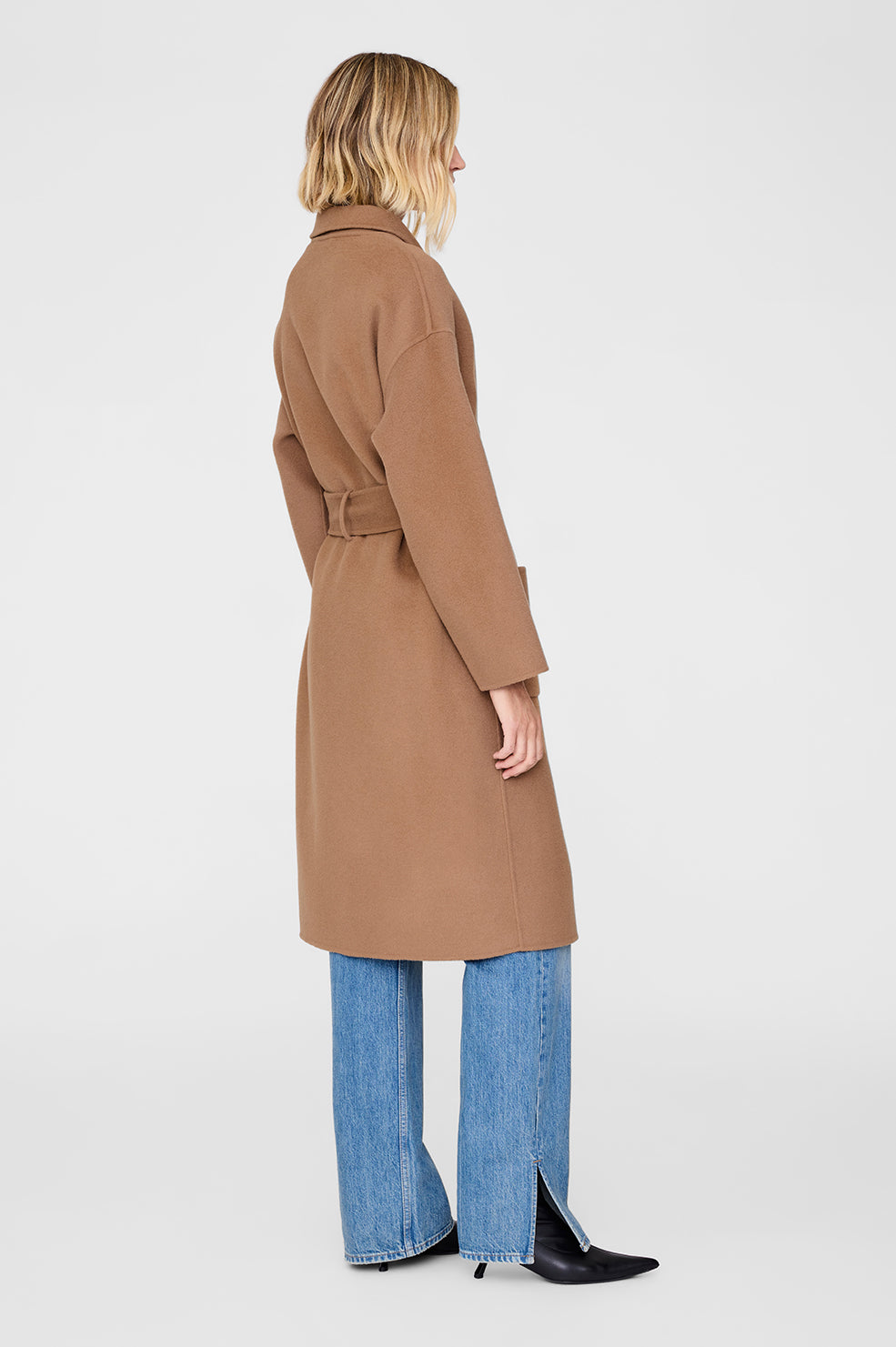 ANINE BING Dylan Coat - Camel Cashmere Blend