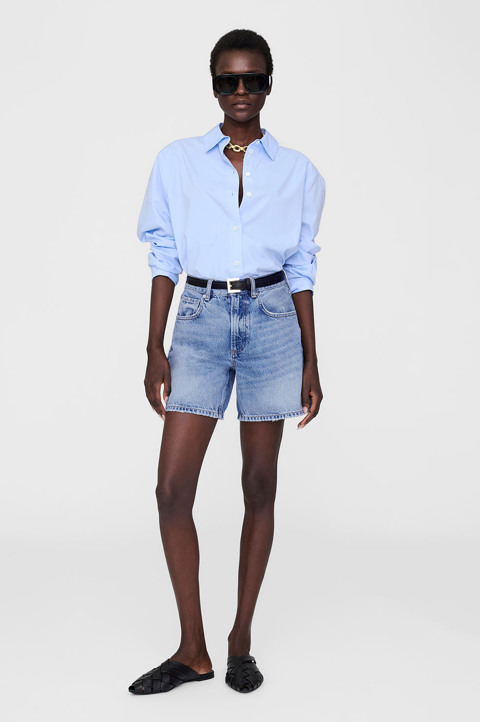 ANINE BING Eve Flats - Black