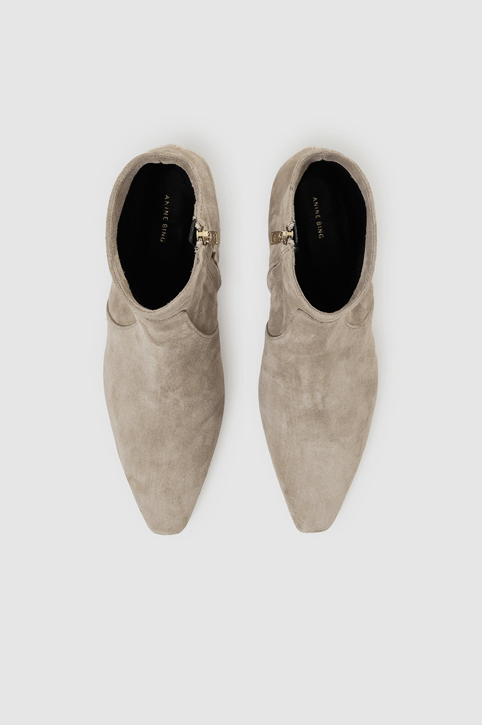 ANINE BING Freya Flat Boots - Sand Suede