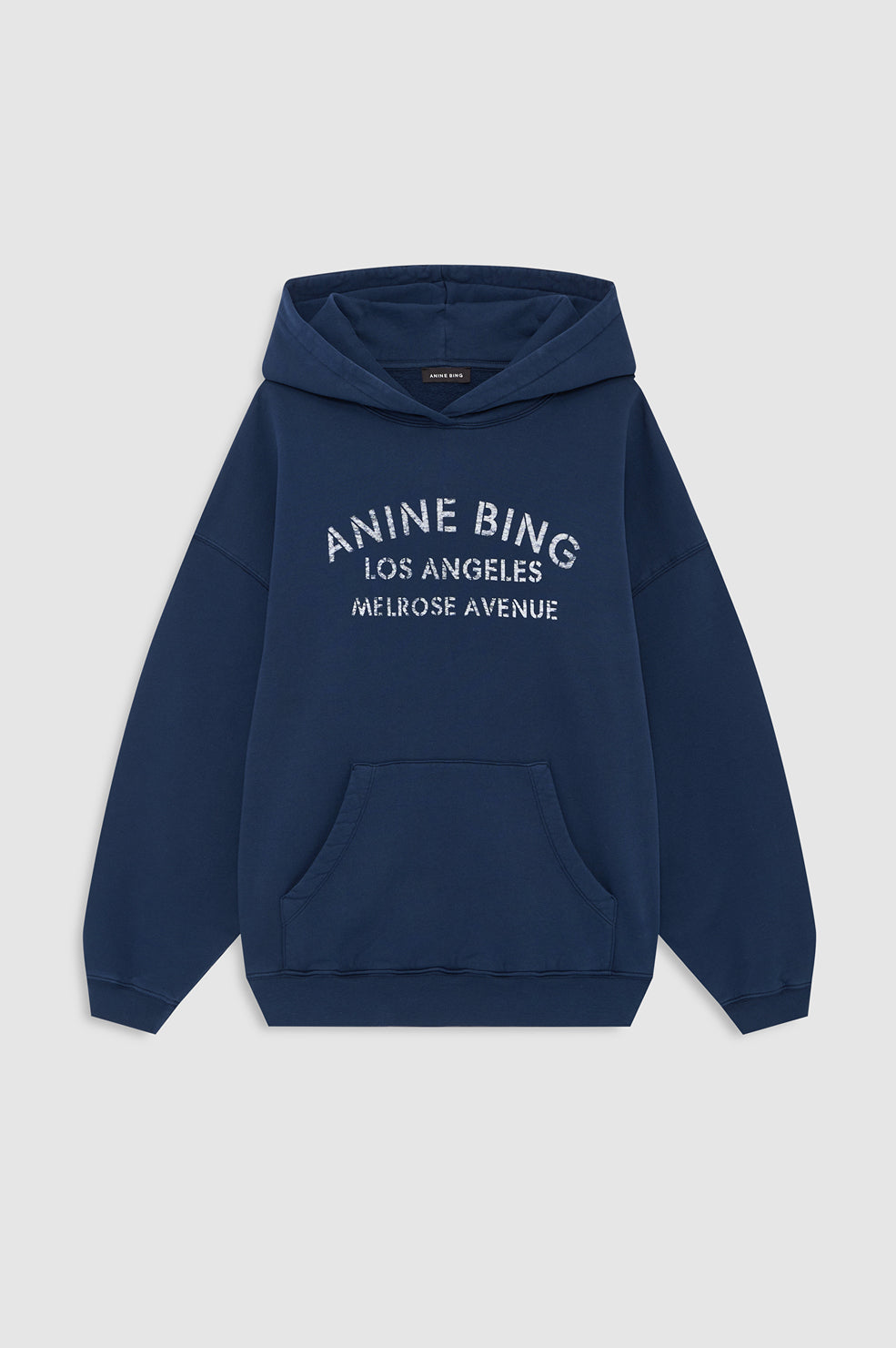 REPUBLIC OF VICINITY パーカー ネイビー ANINE BING Harvey Sweatshirt Melrose Stencil - Navy