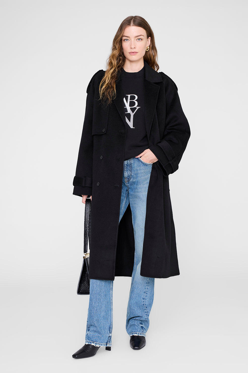 ANINE BING Jaci Sweatshirt Ab Ny - Black