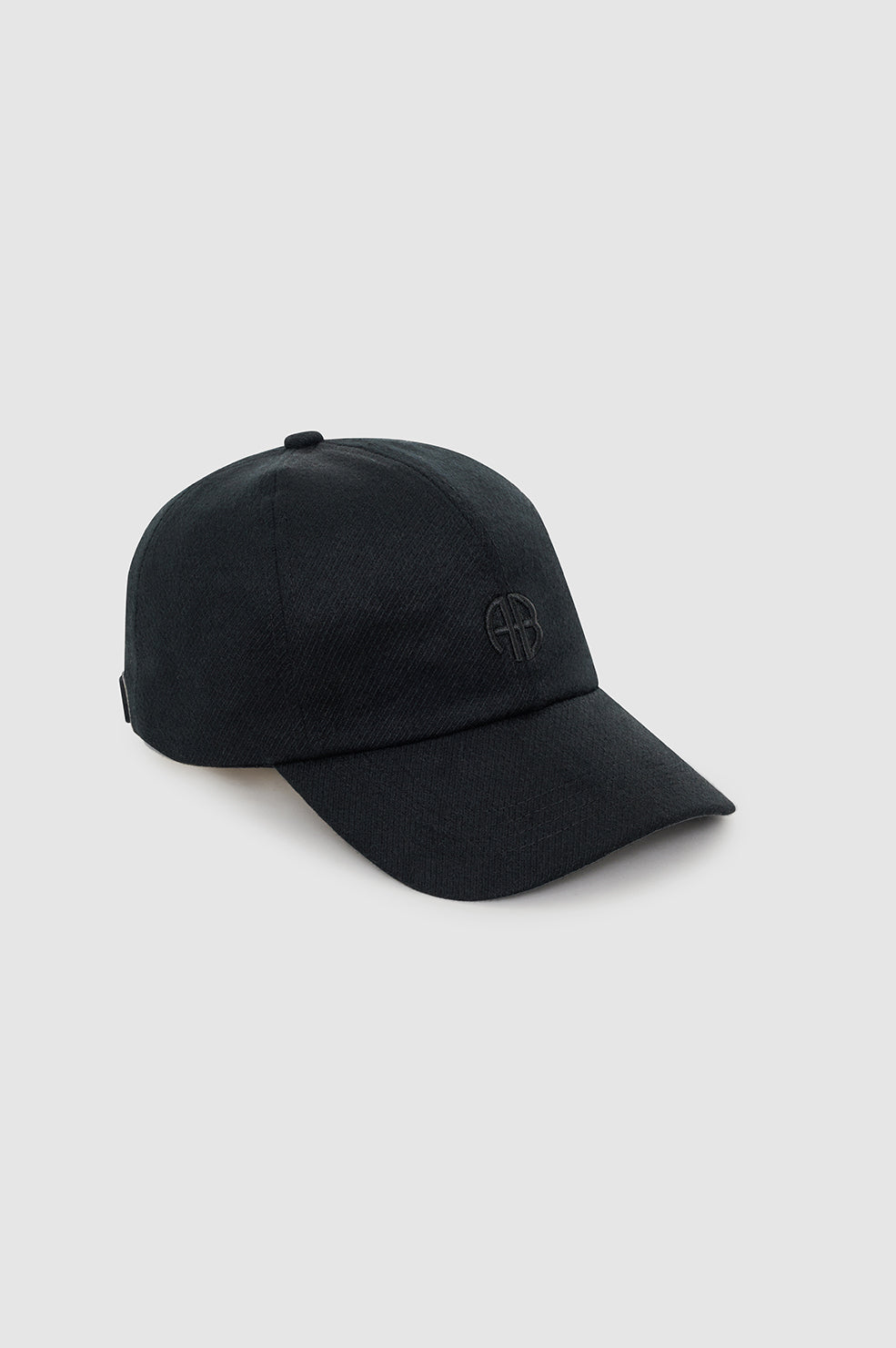 ANINE BING Jeremy Baseball Cap - Black Wool