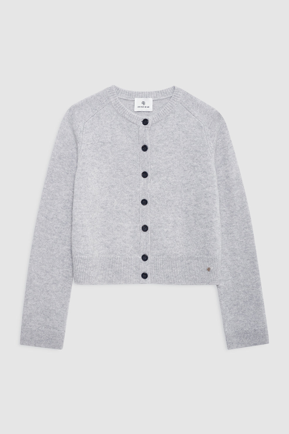 ANINE BING Joye Cardigan - Light Heather Grey