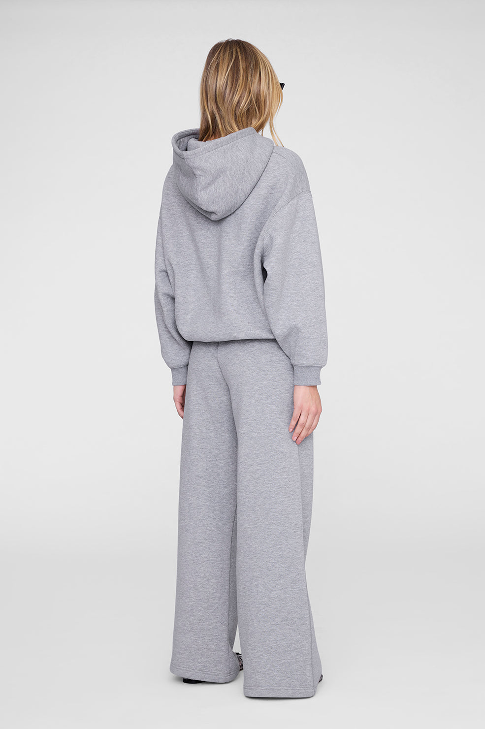 ANINE BING Kacey Sweatpant Monogram - Medium Heather Grey