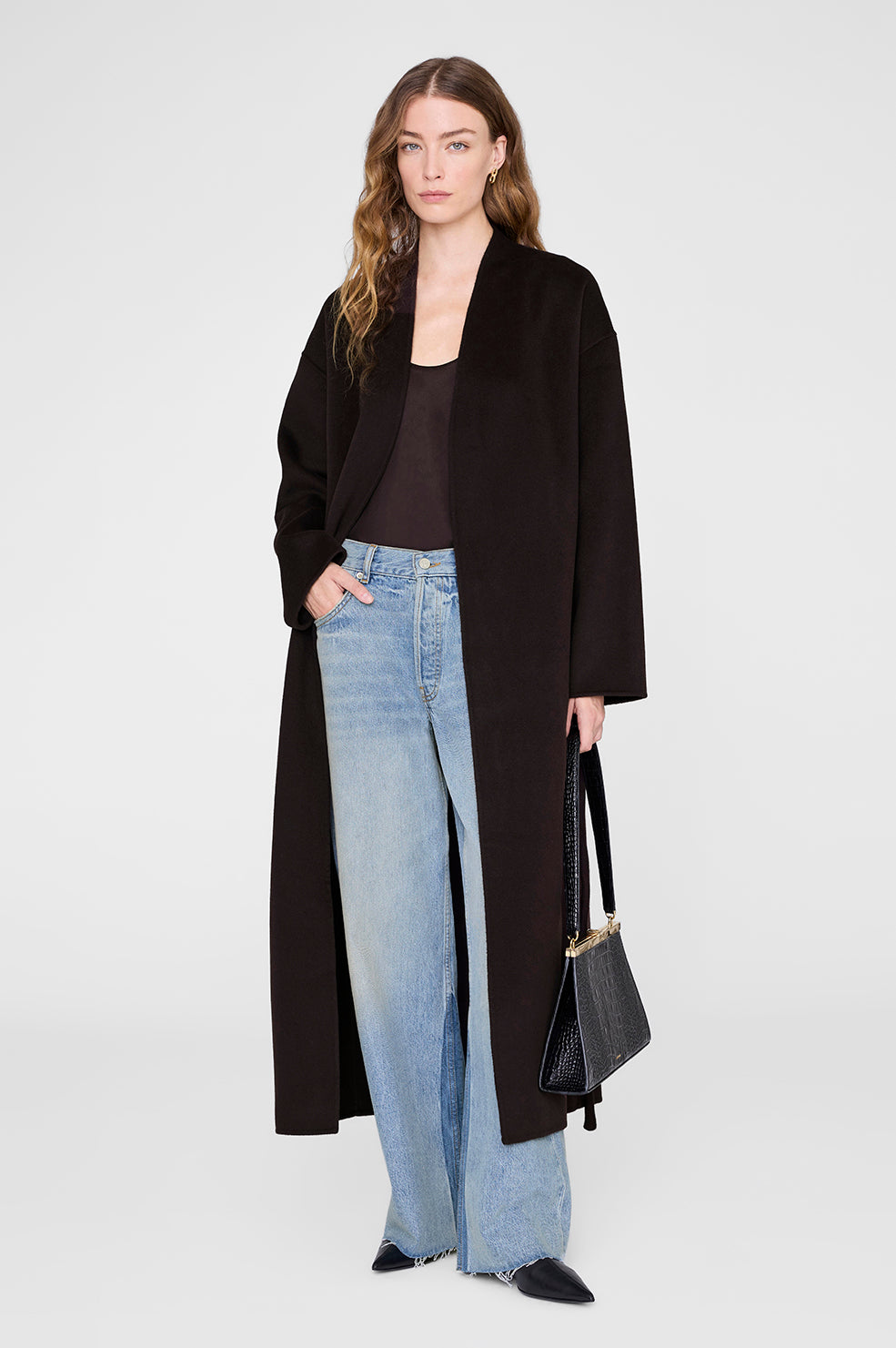 ANINE BING Lea Top - Deep Brown