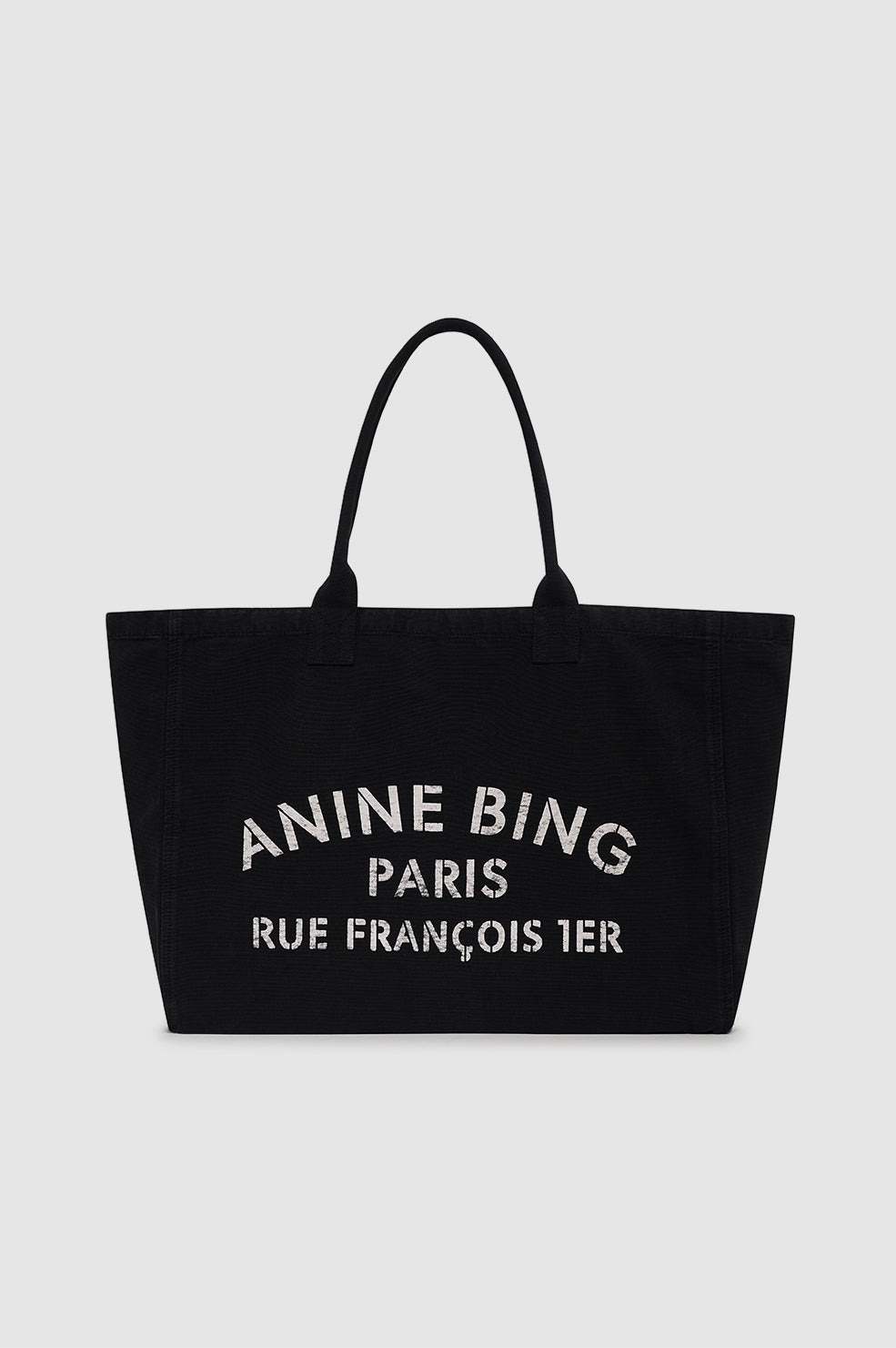 ANINE BING Leo Canvas Tote - Black