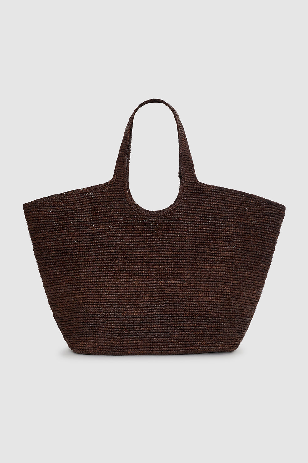 ANINE BING Lili Tote Raffia - Dark Brown
