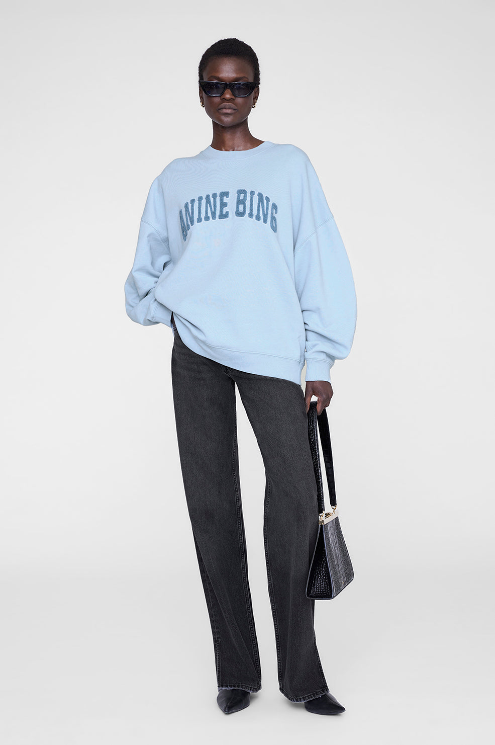 ANINE BING Miles Sweatshirt Anine Bing - Pale Blue