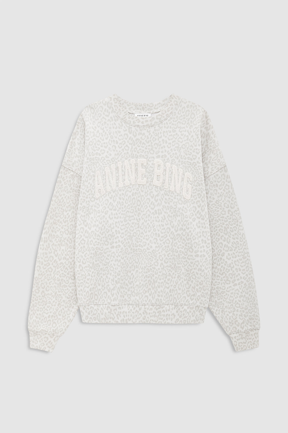 ANINE BING Miles Sweatshirt Anine Bing - Washed White Leopard