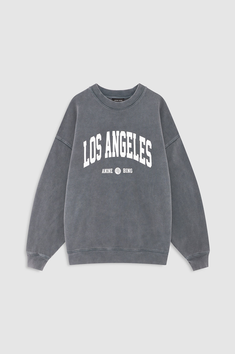 ANINE BING Miles Sweatshirt Los Angeles University - Washed Grey