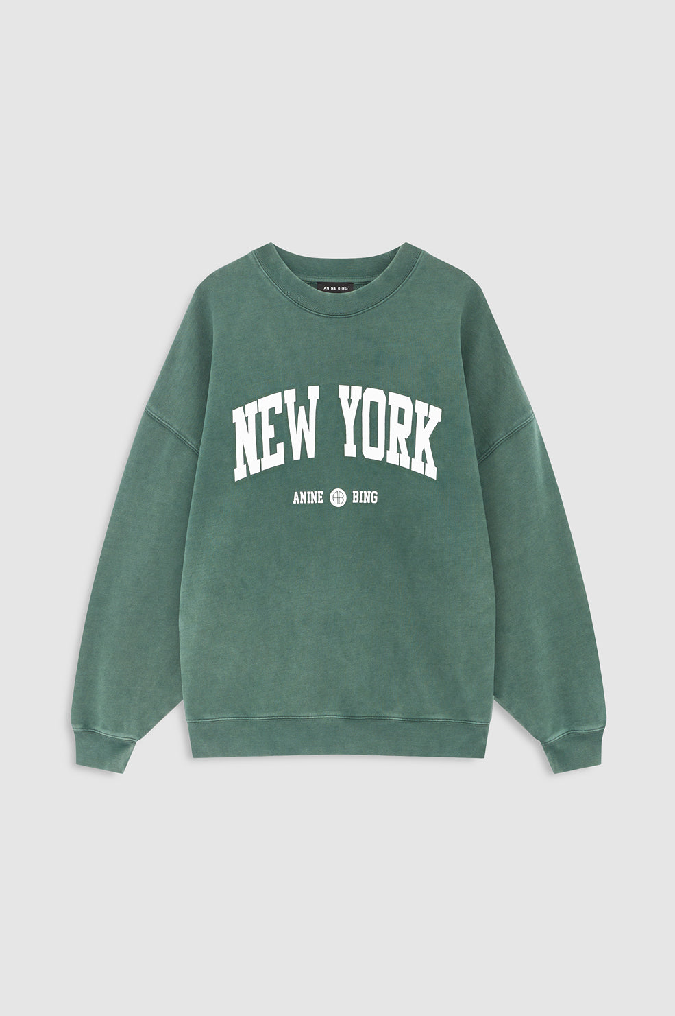 【ANINE BING 】MILES SWEATSHIRT NY スウェット ANINE BING Miles Sweatshirt New York University - Cilantro