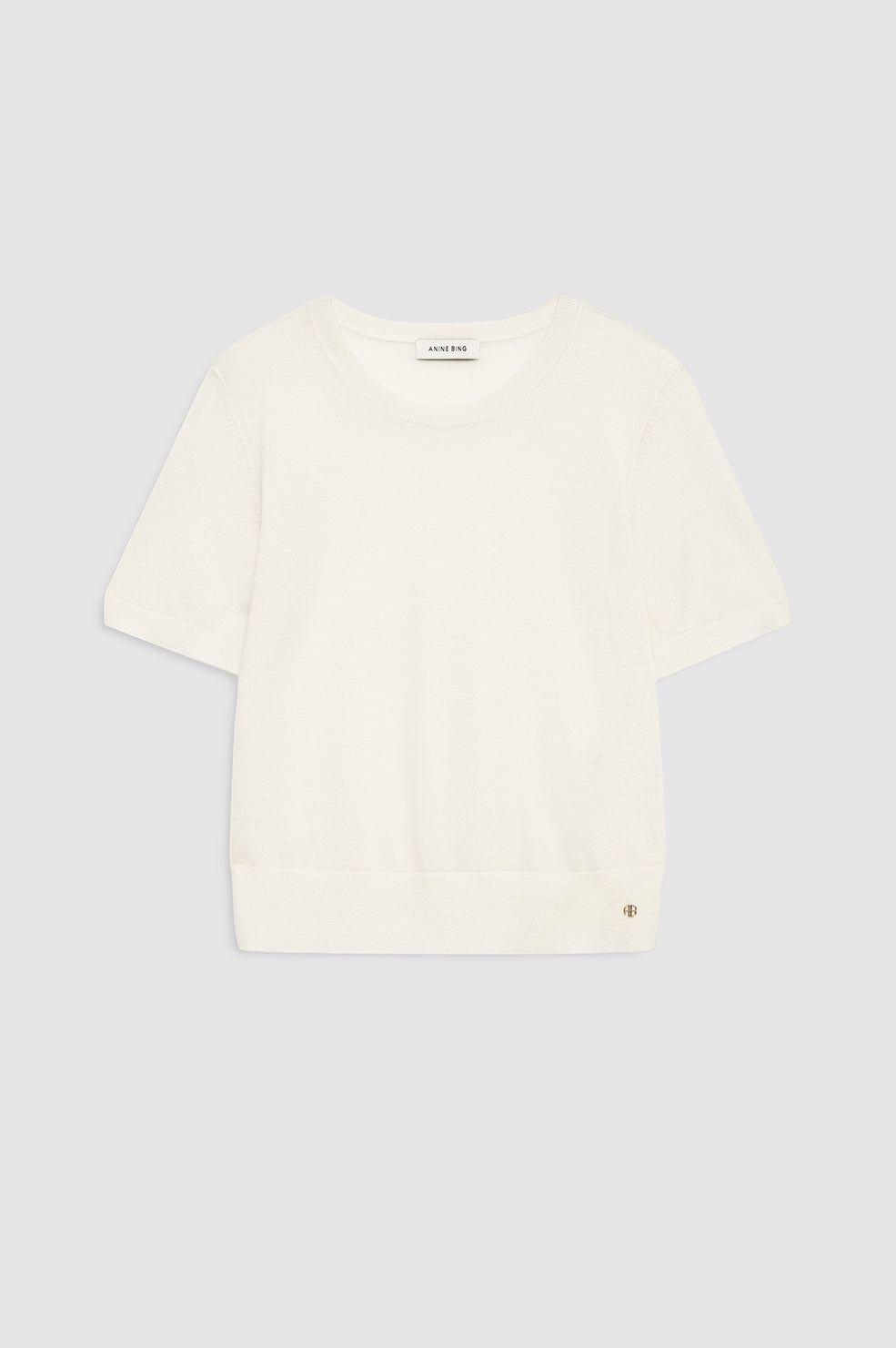 ANINE BING Mora Crop Sweater - Ivory