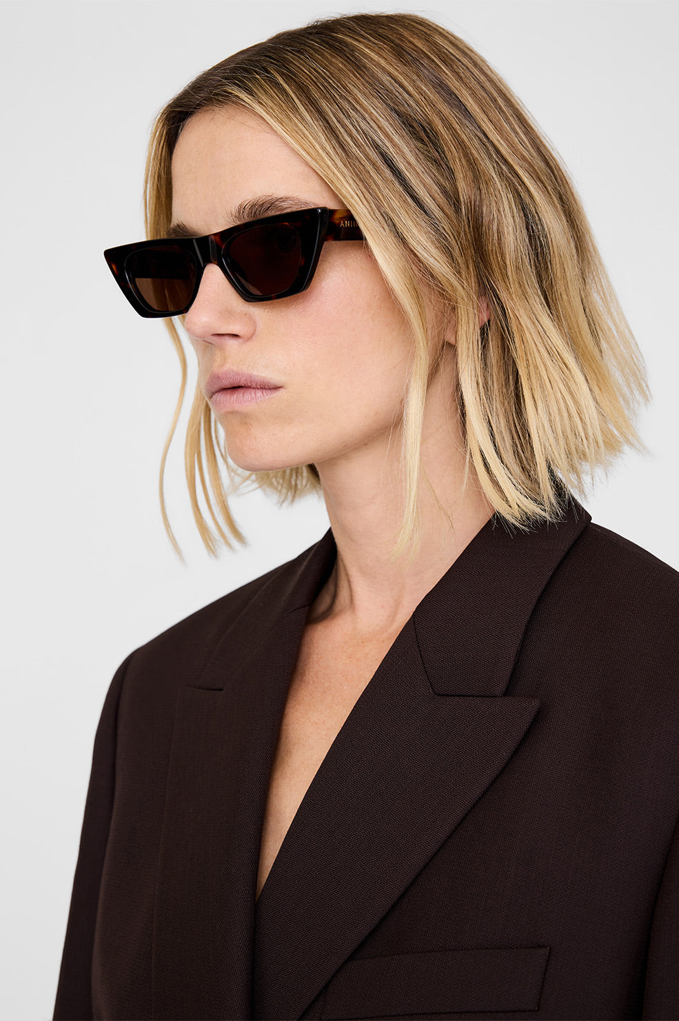 ANINE BING Pierre Sunglasses - Dark Tortoise display picture 1