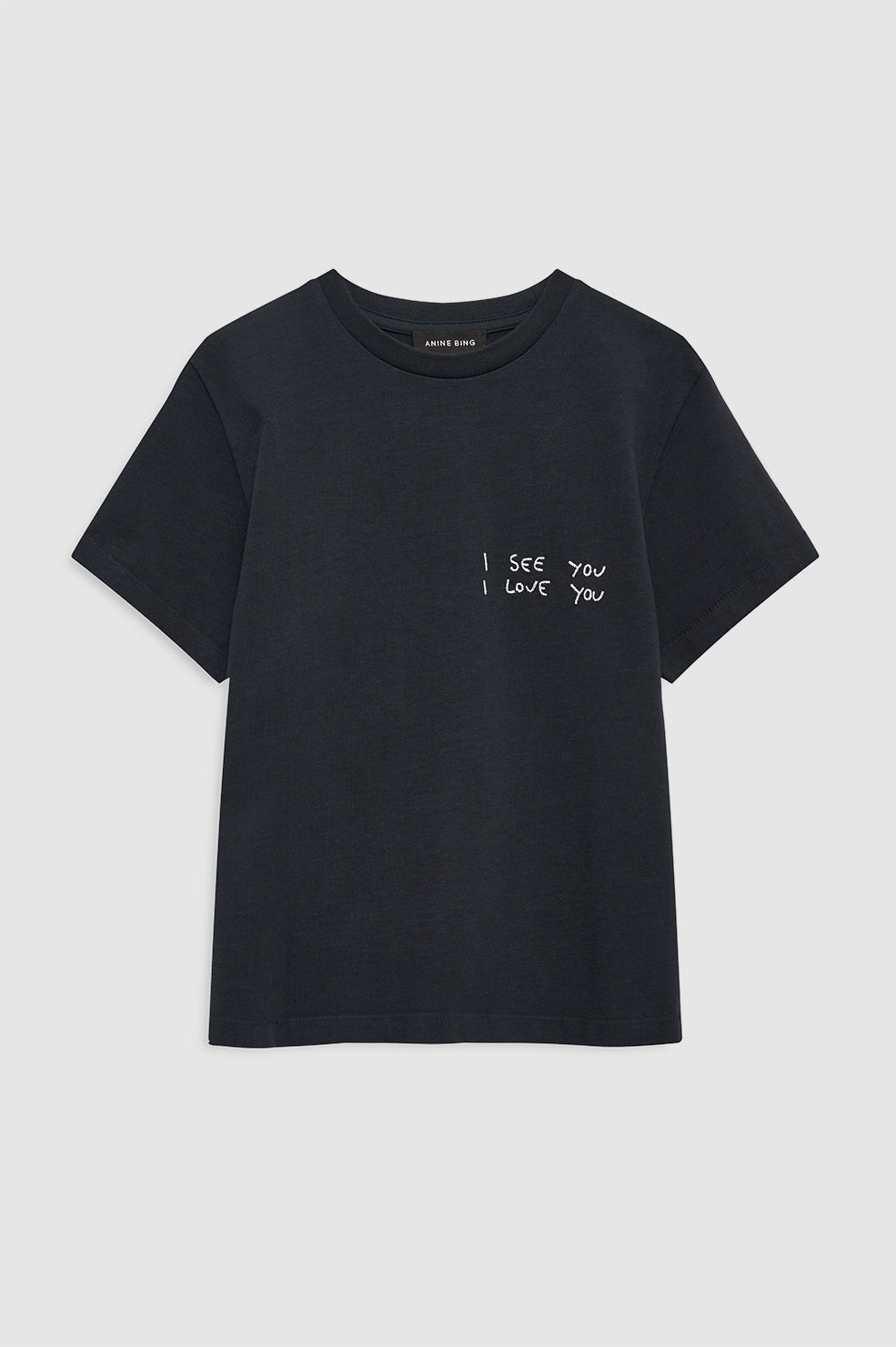 ANINE BING Shelley Tee I See You I Love You - Black