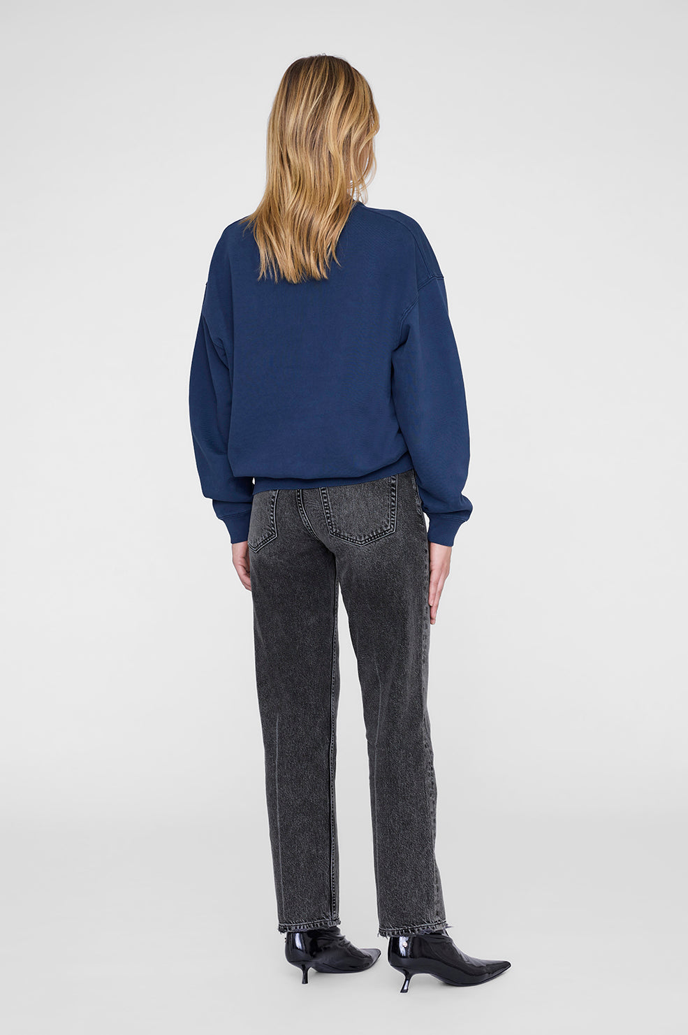 ANINE BING Trenton Sweatshirt Bing - Washed Navy