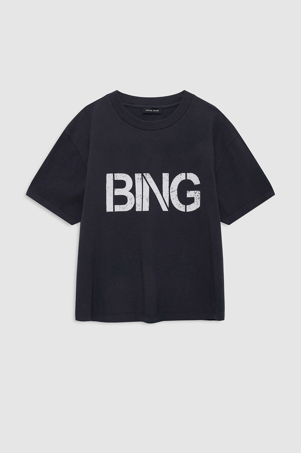 ANINE BING Wagner Tee Stencil - Vintage Black