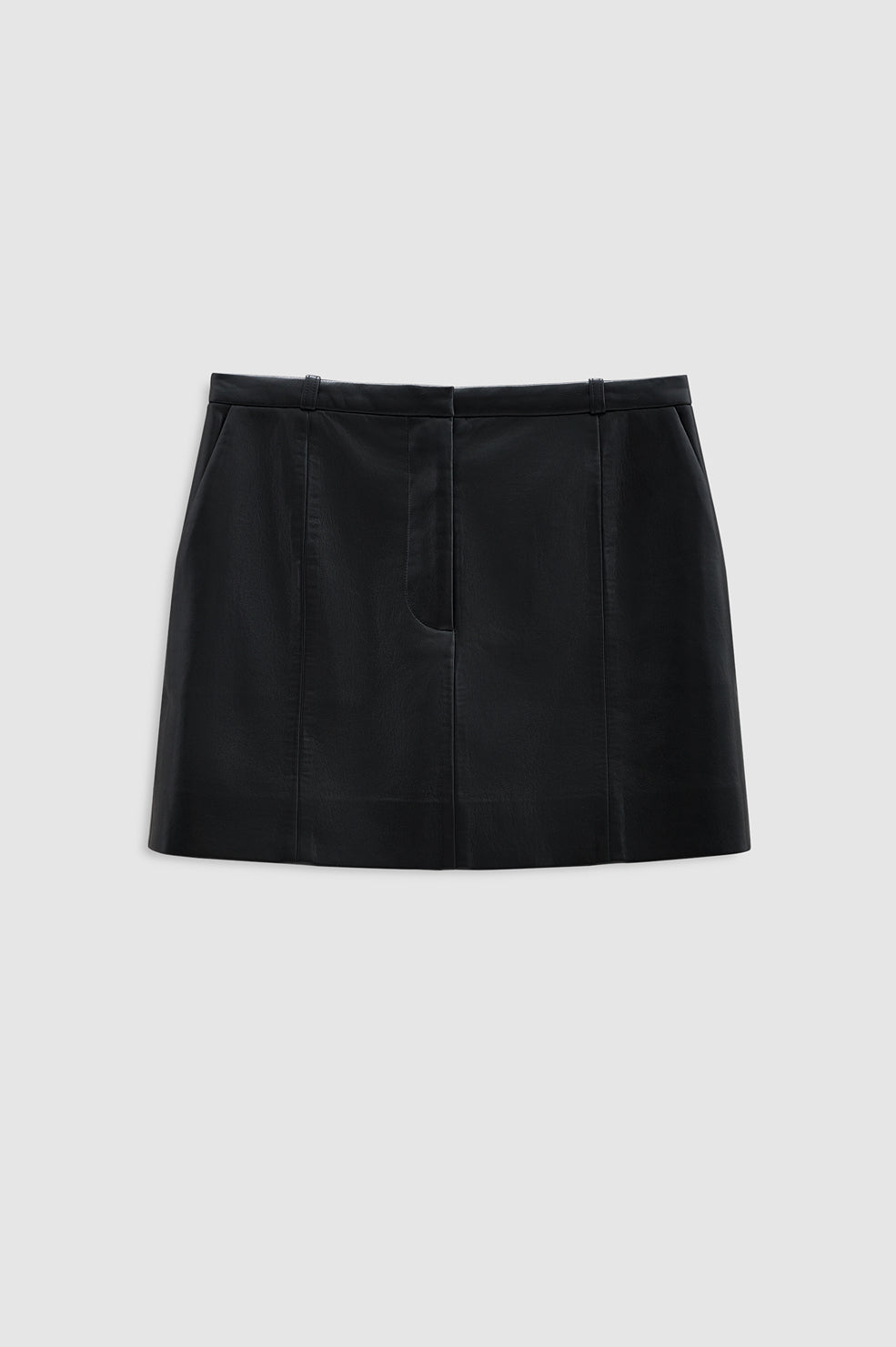 ANINE BING Benedict Mini Skirt - Black Recycled Leather