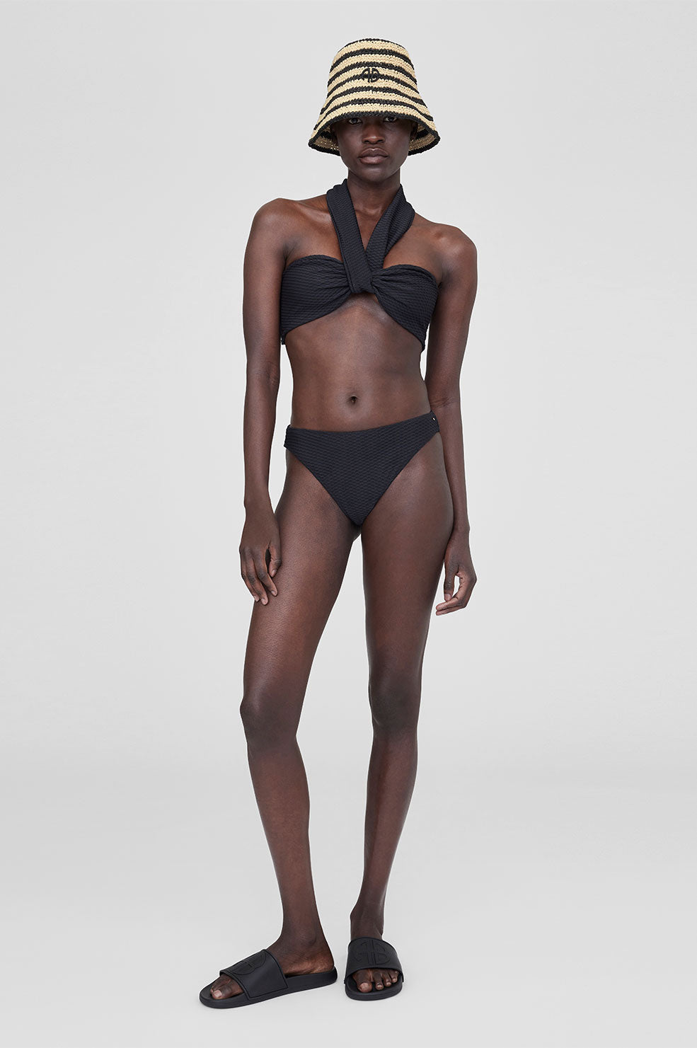 Louis Vuitton Graphic Monogram Bikini Bottoms BLACK. Size 34
