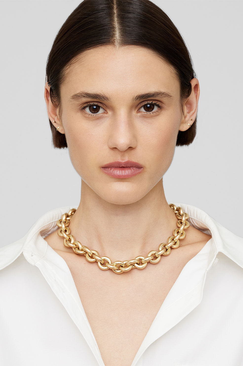 ANINE BING AB X MVB Rope Link Necklace - Gold - On Model