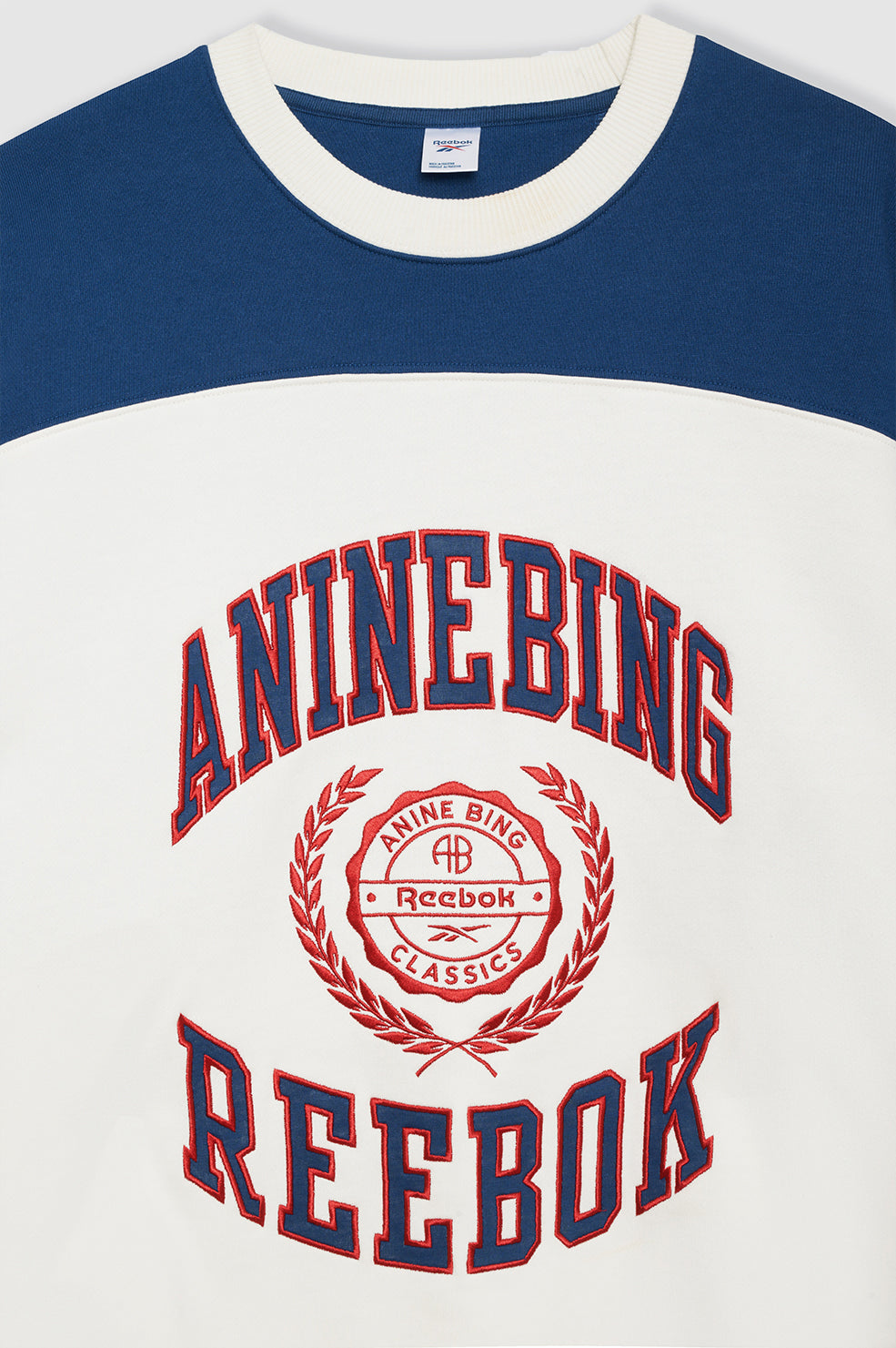 ANINE BING Reebok x ANINE BING Oversized Crew - Chalk - Detail View