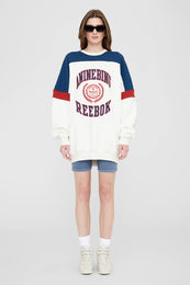 ANINE BING Reebok x ANINE BING Oversized Crew - Chalk - On Model Front