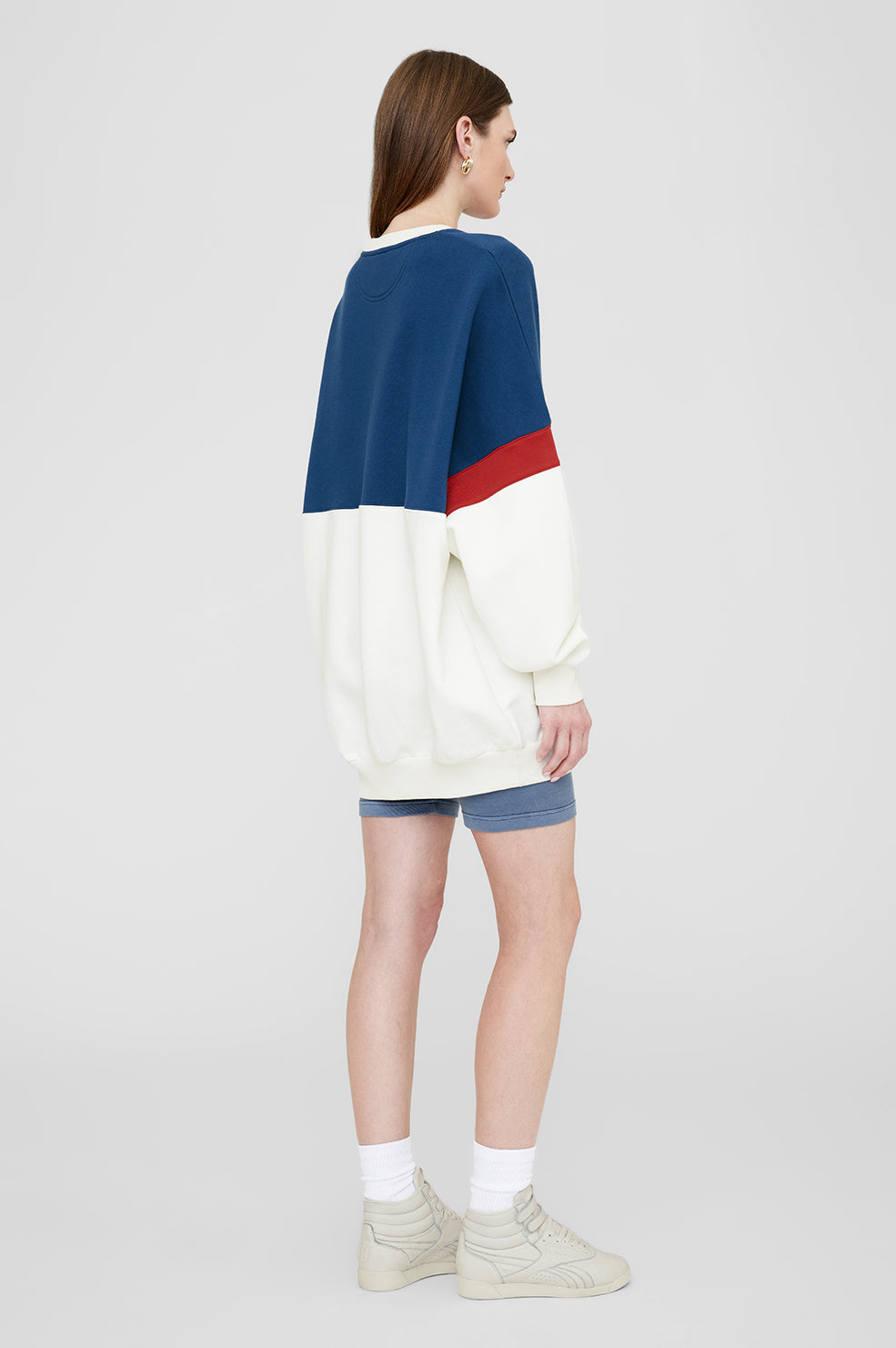 Reebok x ANINE BING Oversized Crew - Chalk