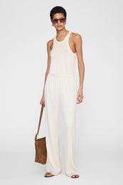 ANINE BING Aden Pant - Cream - on model front