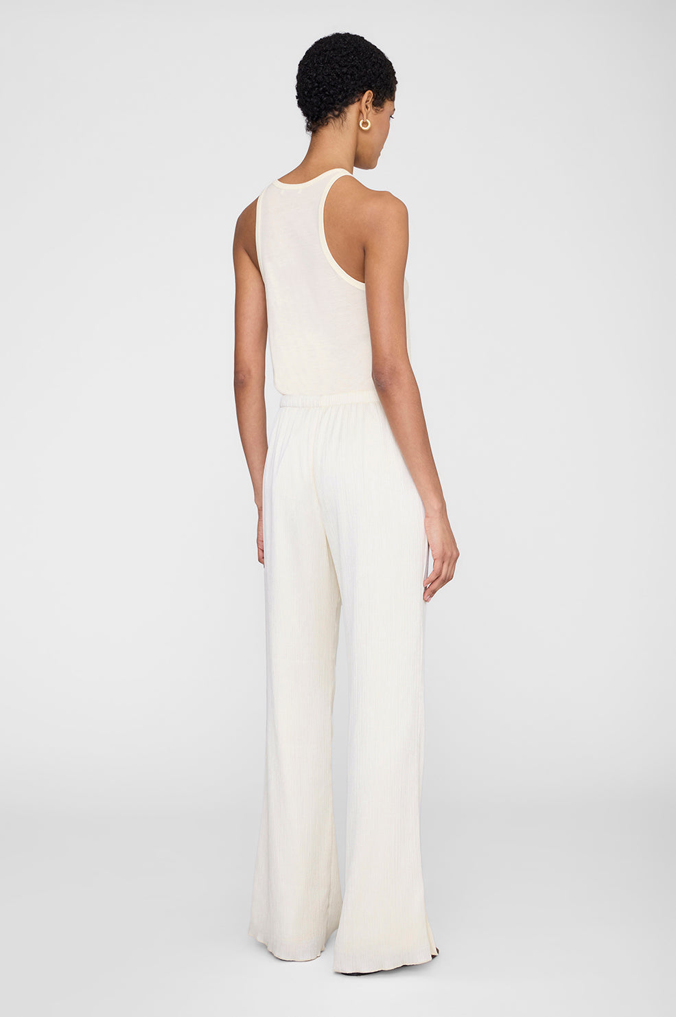 ANINE BING Aden Pant - Cream - on model back